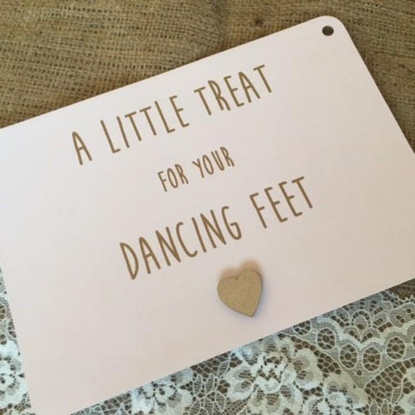 Rustic Wooden Heart Sign | Little Treat for your Dancing Feet | Wedding