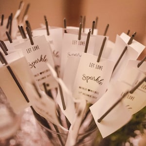 Personalised Wedding Sparkler Favour Tags image 1