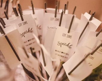 Personalised Wedding Sparkler Favour Tags