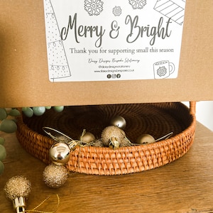 Paquete de Navidad personalizado para pequeñas empresas, caja de pip, pegatinas de embalaje de letras grandes, pegatinas de agradecimiento, pegatinas de embalaje, pequeñas empresas