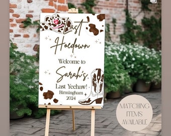 Last Rodeo Hen Do Sign | Cowgirl Party Decor