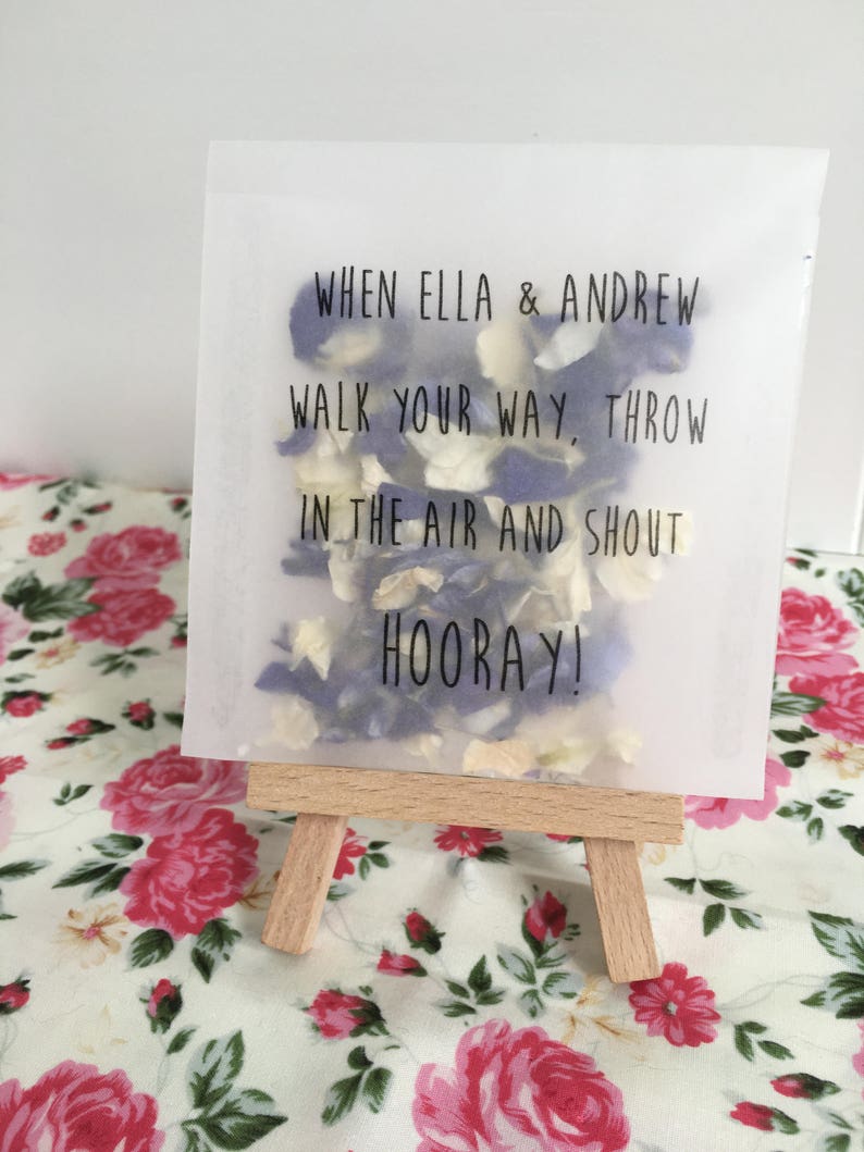 Personalised Confetti Bags Pack of 10 Church Venue Throw Etsy UK