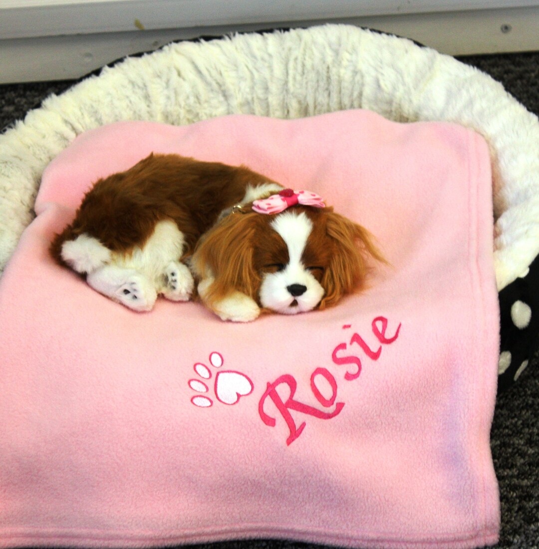 Personalised Dog Blanket. Cat Blanket. Embroidered Heart Paw Etsy UK