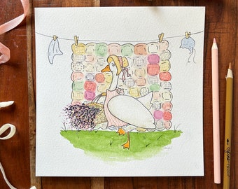 Mamma Goose, Original-Aquarell