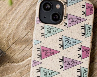Girls Club | Jane Austen | Bronte | Mary Shelley | bookish | bookworm | classics | enemies to lovers | iphone | eco-friendly Phone Case