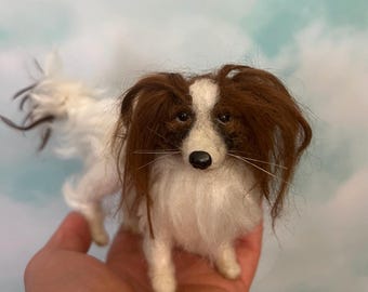 Needle Felted Dog Sculpture: Custom Pet Portrait