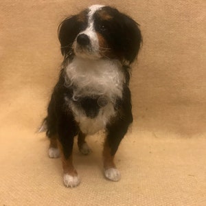 Custom Needle Felted Dog. Dog Portrait,  needle felted realistic animals, dog wool sculpture, custom dog replica