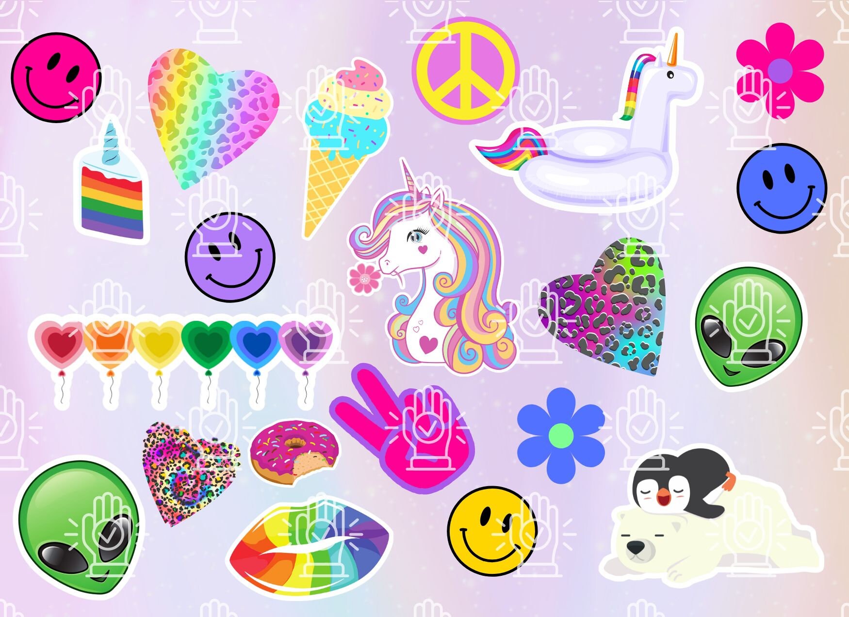 Lisa Frank Inspired Journal Printable Kit: Digital Download Journal ...