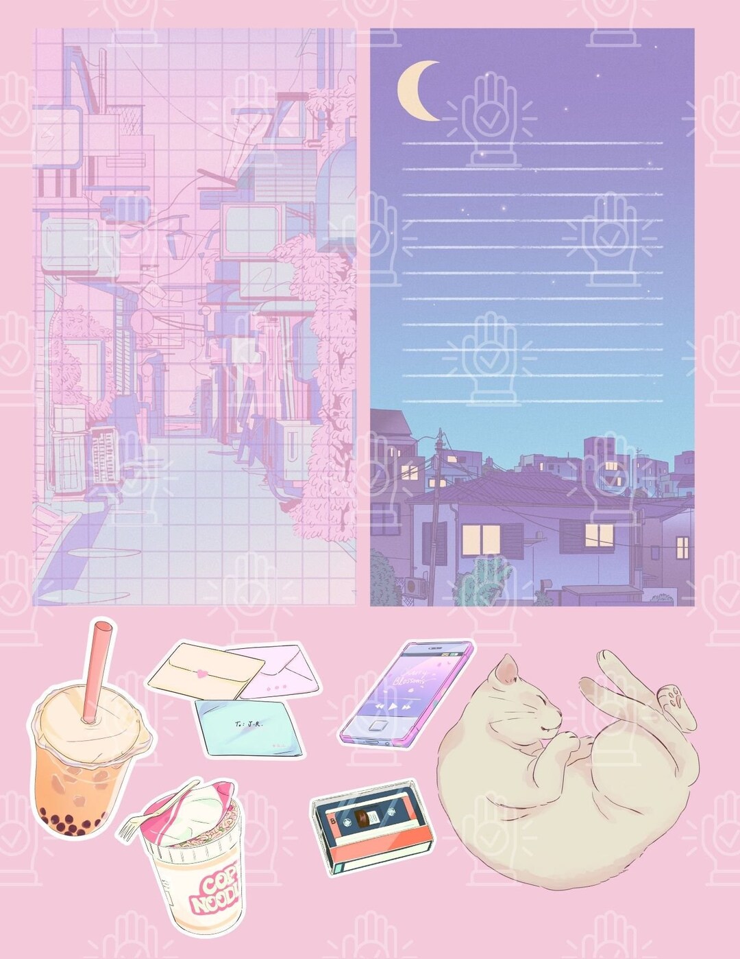 Lofi Junk Journal Printable Kit Digital Download Journal Pages