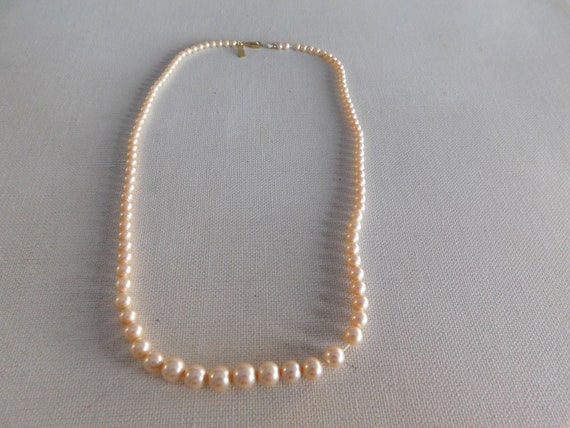 Gold Filigree Open Work White Faux Pearl 1928 Nec… - image 5