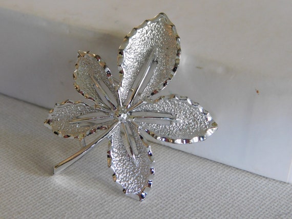 Silver Sarah Coventry Maple Leaf Brooch Pin - image 2