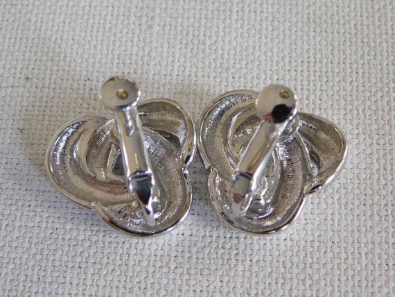 Shiny Silver Rounded Clip On Earrings - image 6