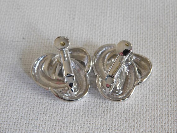 Shiny Silver Rounded Clip On Earrings - image 7