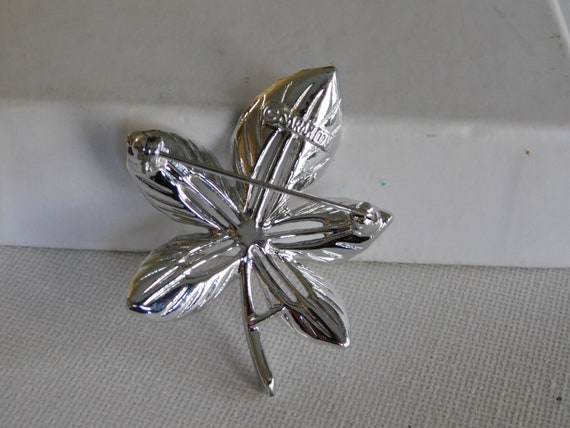Silver Sarah Coventry Maple Leaf Brooch Pin - image 4