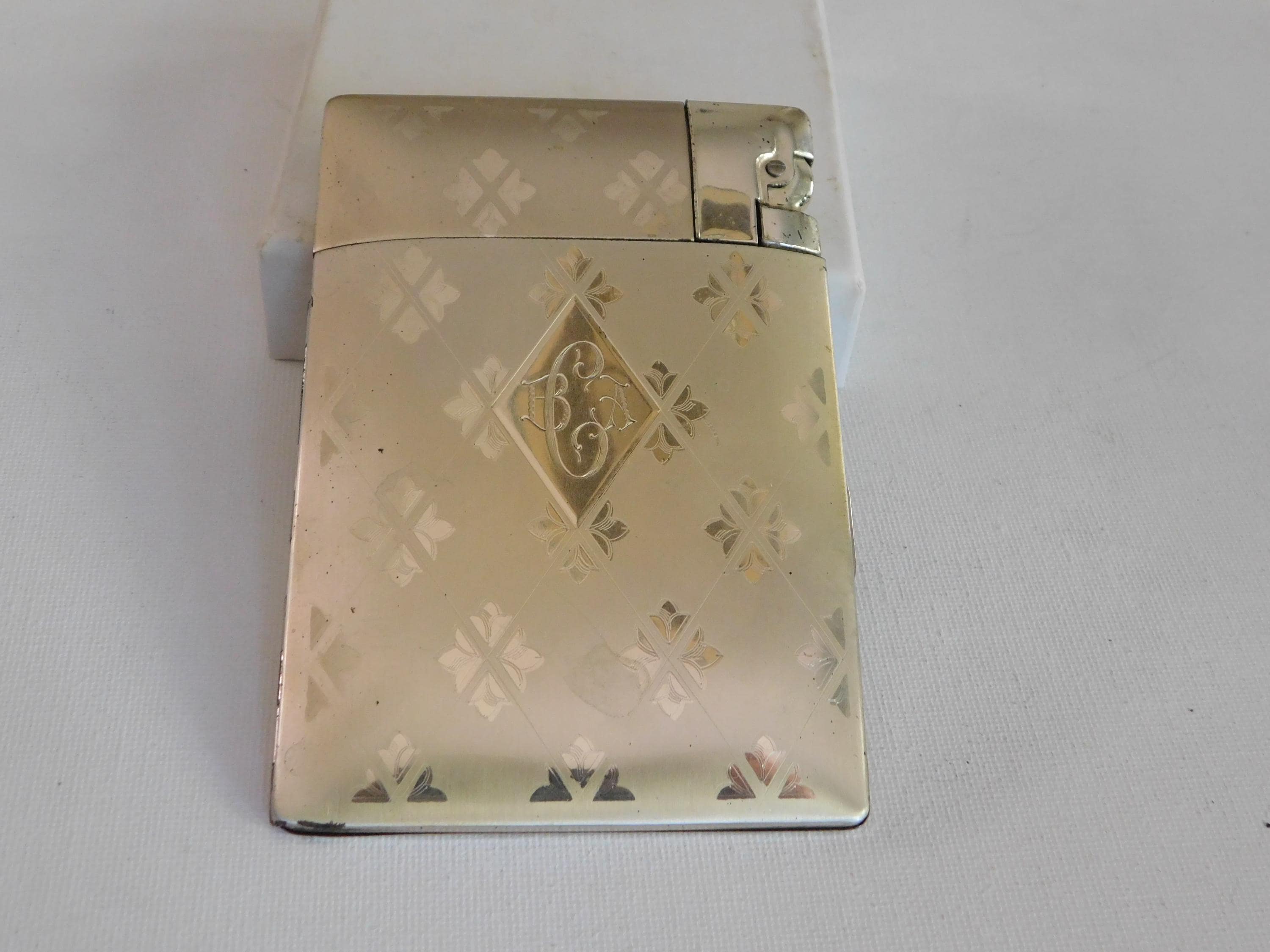 elgin cigarette case lighter Vintage Elgin sterling ladies cigarette case with lighter