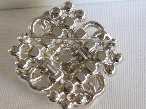 Silver Clear Rhinestone Figural 3d Eisenberg Broo… - image 10