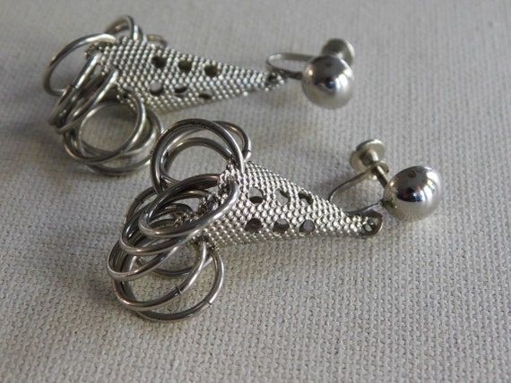 Silver Cone Shape Dangle Drop Multi Loop Screw Ba… - image 7