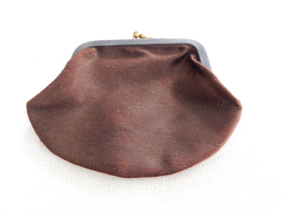 Vintage Brown And Black Small Coin Purse - image 2