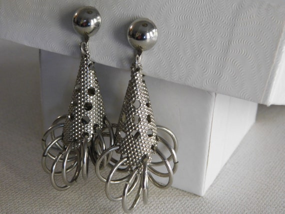 Silver Cone Shape Dangle Drop Multi Loop Screw Ba… - image 5