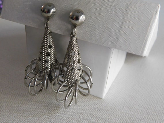 Silver Cone Shape Dangle Drop Multi Loop Screw Ba… - image 4