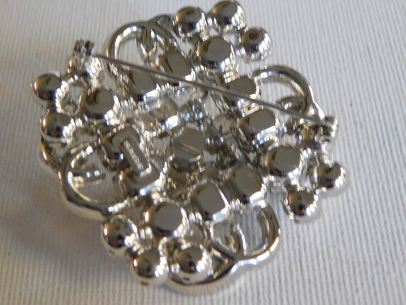 Silver Clear Rhinestone Figural 3d Eisenberg Broo… - image 5