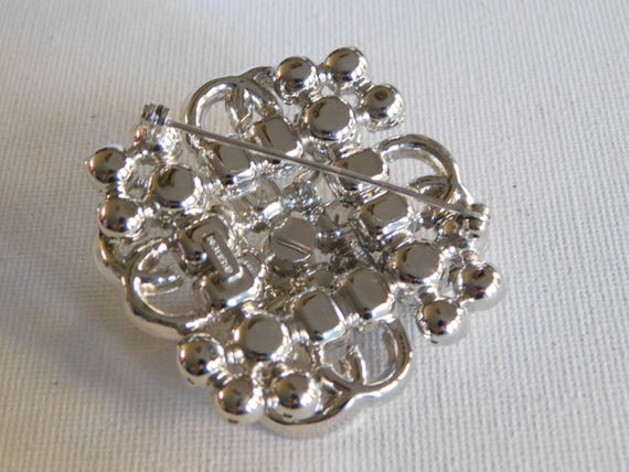 Silver Clear Rhinestone Figural 3d Eisenberg Broo… - image 6