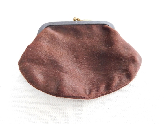 Vintage Brown And Black Small Coin Purse - image 1