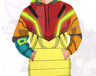 Samus Varia Suit Armor Hoody PULL OVER Hoodie Samus Cosplay