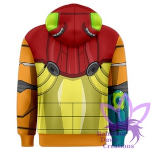 Samus Varia Suit Armor Hoody ZIP UP Youth Womens or Mens image 2