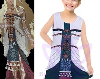 Kids Sonia Tears of the Kingdom Dress Sonia Kids Dress Zelda Dress Kids