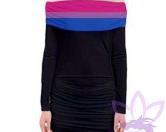 Bisexual Pride | Off shoulder bodycon dress | all flags available LGBTQIA+