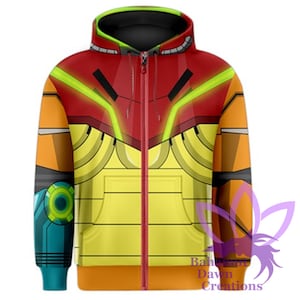 Samus Varia Suit Armor Hoody ZIP UP Youth Womens or Mens image 1