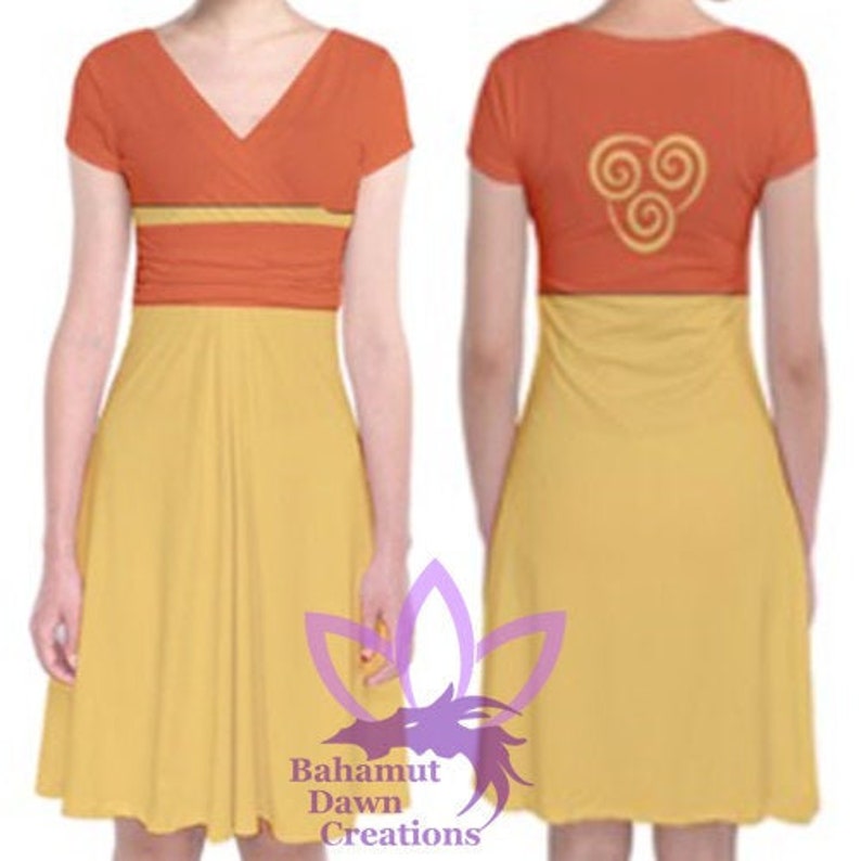 Aang Dress Avatar the Last Airbender ATLA Wrap Dress Etsy