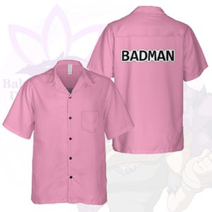 Badman Shirt | Button up shirt | Stiff material no stretch | Hawaiian shirt Badman Cosplay