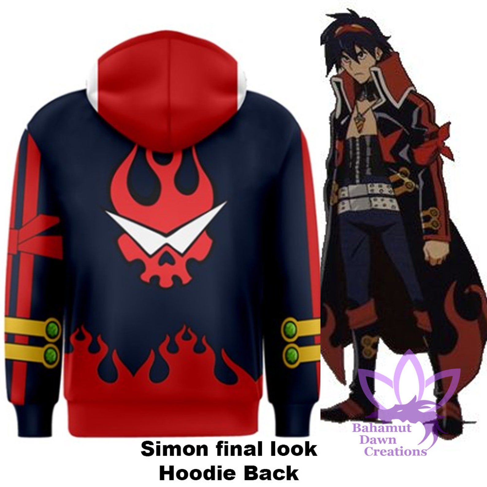 Simon Hoodie Older Gurren Lagann image 1.