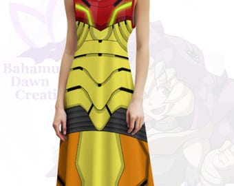 Samus Varia Armor Skater Dress - Metroid Cosplay