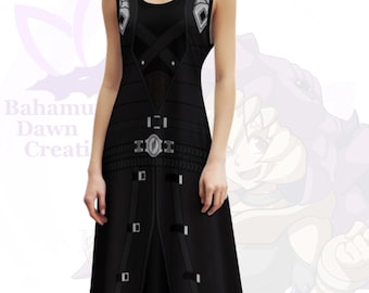 Sephiroth Cosplay Skater Dress: Final Fantasy VII Remake Costume