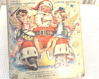 Vintage 1947 Golden Christmas Book: Illustrated Children's Stories