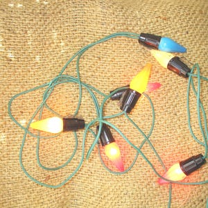 Vintage String Christmas Lights: Multi-Colored Bulbs, Tested & Working
