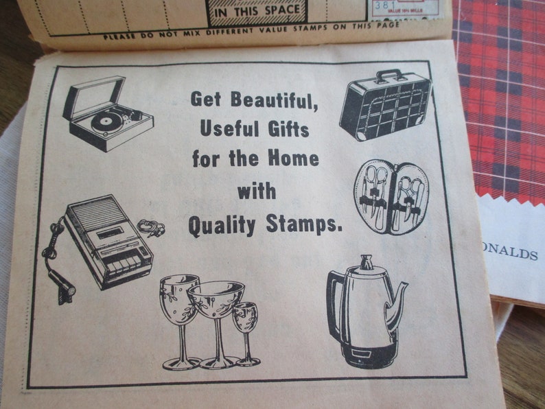 Vintage Stamp Book Collectible Grocery Store Stamps Lot 4 Etsy