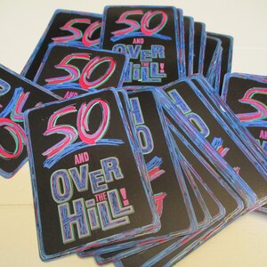 Over 50 Playing Cards, Card Game Cards, Funny Playing Cards, " Over The Hill "