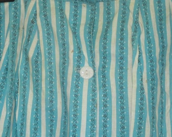 Vintage Partial Feed Sack Lovely Blue-Green Aqua Marine  approx 19" x 36" 