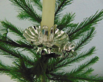 Vintage Metal 10 Candle Holders, Christmas Tree Decor, Pine Cone Clips, Christmas Tree Candle Holders, Aluminum Christmas Candles Holders