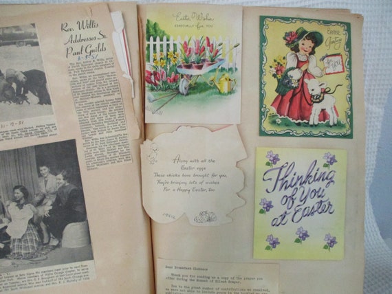 Vintage Scrapbook, Crafter Gift, Vintage Newspaper Articles