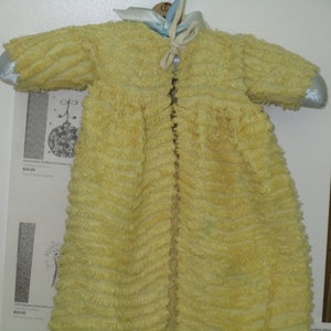 Vintage Doll Clothes, House Coat, Old Chenille, Vintage Doll Dust Coat, Fabric, Handmade Doll Clothes, Chenille Doll Dust Coat, Handmade