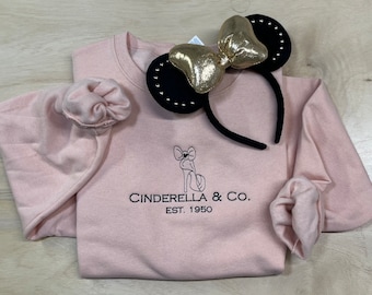 Embroidered Cinderella Sweatshirt, Princess Inspired Design