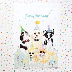 Carte d’anniversaire chiot, carte de voeux pour les amoureux de chien, carte d’anniversaire golden retriever, carte blanche corgi pour fille, carte de st Bernard pour fils
