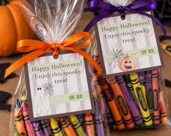 Etiqueta para dulces de Halloween / Etiqueta para bolsas de golosinas de guardería/escolar / Descarga editable