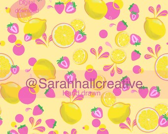 Modèle sans couture de limonade rose