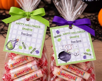 Etiqueta para dulces de Halloween / Etiqueta para bolsas de golosinas de guardería/escolar / Descarga editable